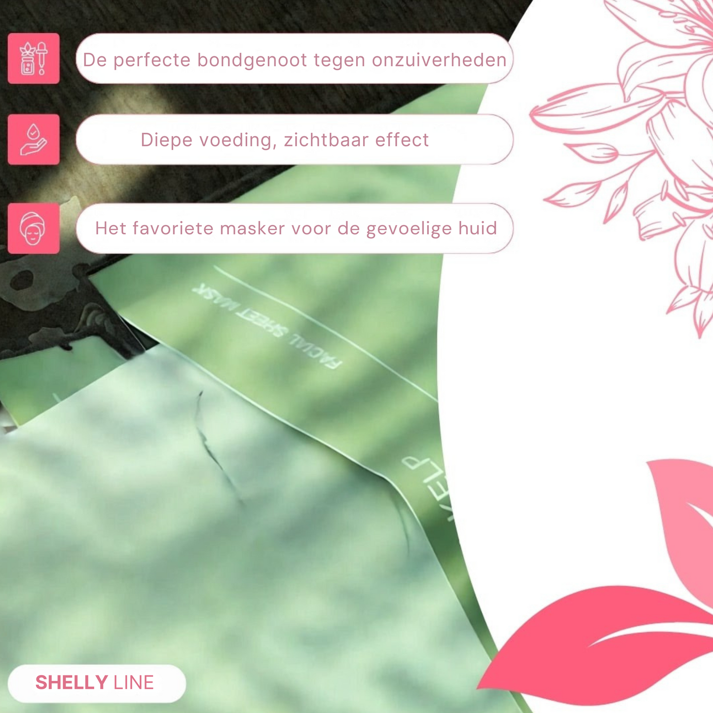 Shelly Line Lab™ – Groene biocollageenmasker